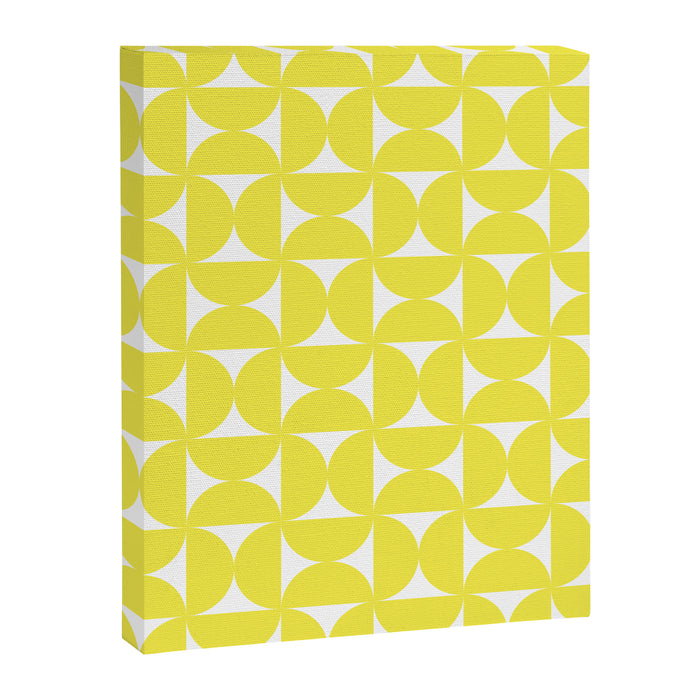 Patterned Geometric Shapes CLVI Bright Yellow Canvas Print Gallery Image 1