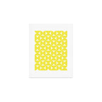 Patterned Geometric Shapes CLVI Bright Yellow Art Print Gallery Image 1