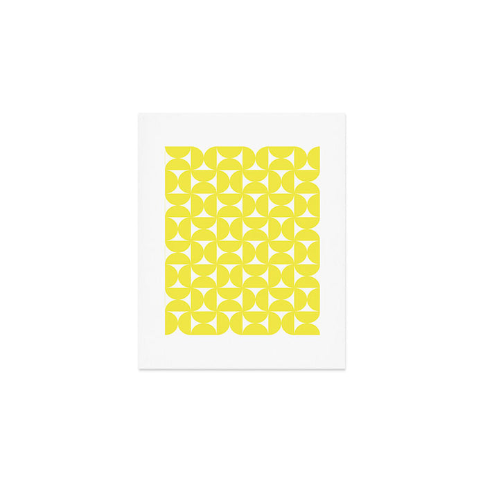 Patterned Geometric Shapes CLVI Bright Yellow Art Print Gallery Image 1