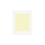 Patterned Geometric Shapes CLVII White and Bright Yellow Art Print Gallery Image 1