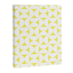 Patterned Geometric Shapes CLVIII White and Bright Yellow Canvas Print Gallery Image 8