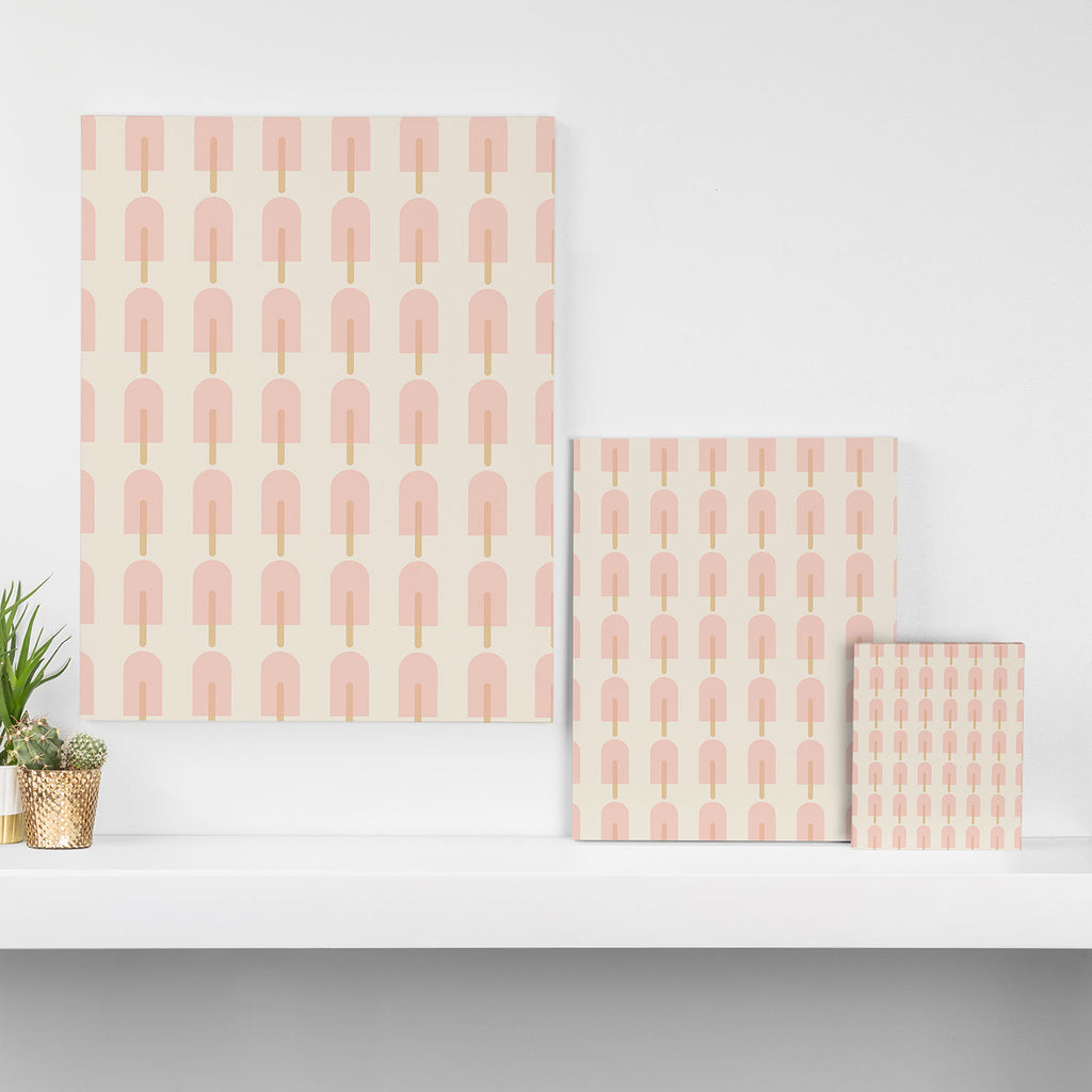 Pink Popsicle Pattern Canvas Print Gallery Image 3