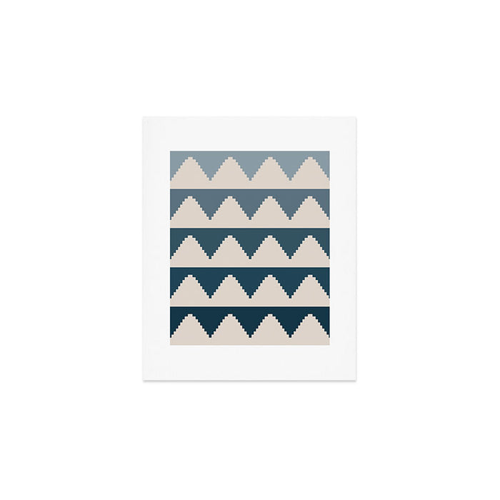 Pyramids Blue Gradient Art Print Gallery Image 1