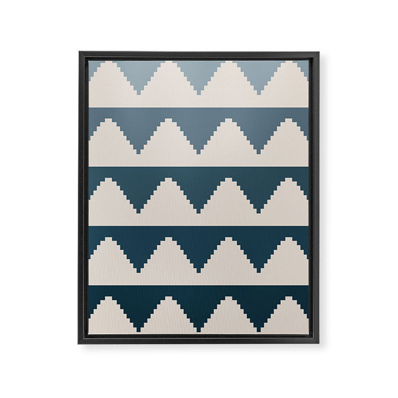 Pyramids Blue Gradient Framed Canvas Print Gallery Image 8