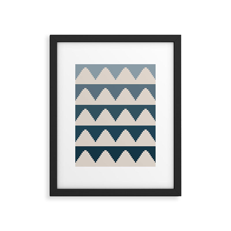 Pyramids Blue Gradient Framed Art Print Gallery Image 6
