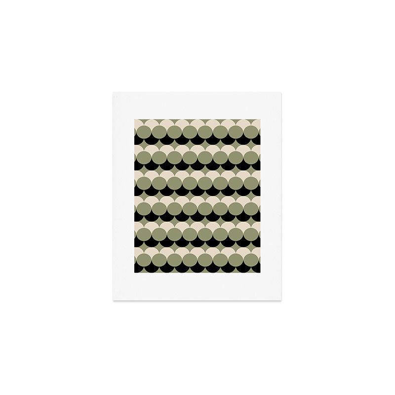 Retro Circular Pattern XXIV Art Print Gallery Image 1