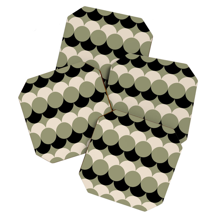 Retro Circular Pattern XXIV Coaster Gallery Image 1