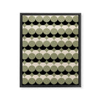 Retro Circular Pattern XXIV Framed Canvas Print Gallery Image 8