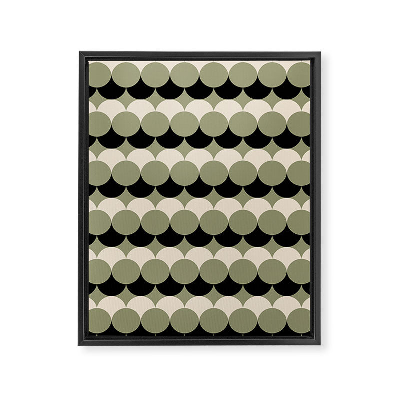 Retro Circular Pattern XXIV Framed Canvas Print Gallery Image 8