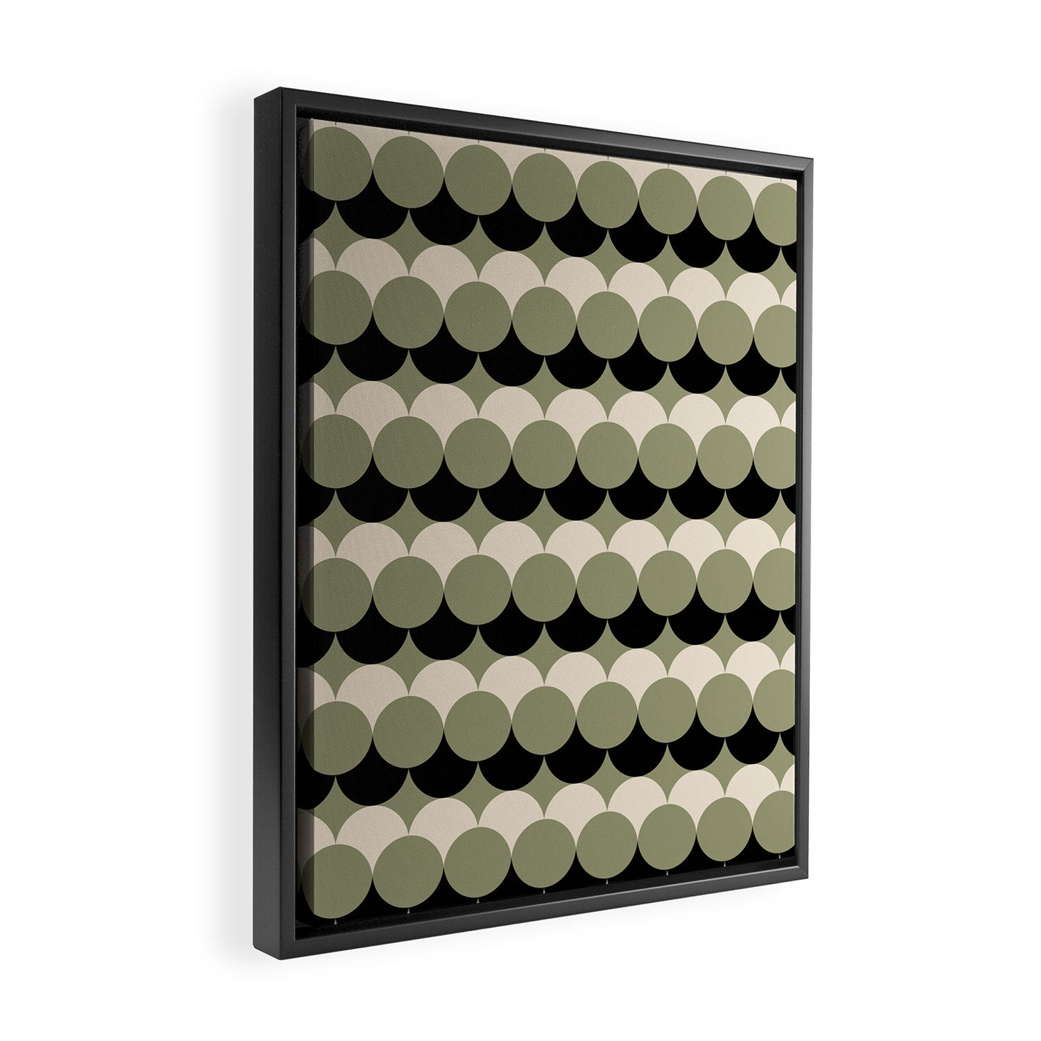 Retro Circular Pattern XXIV Framed Canvas Print Gallery Image 2