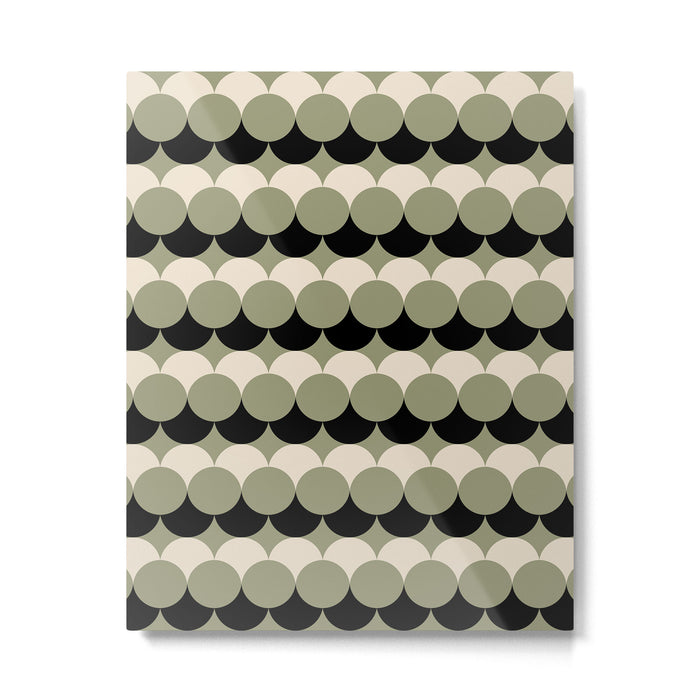 Retro Circular Pattern XXIV Metal Print Gallery Image 1