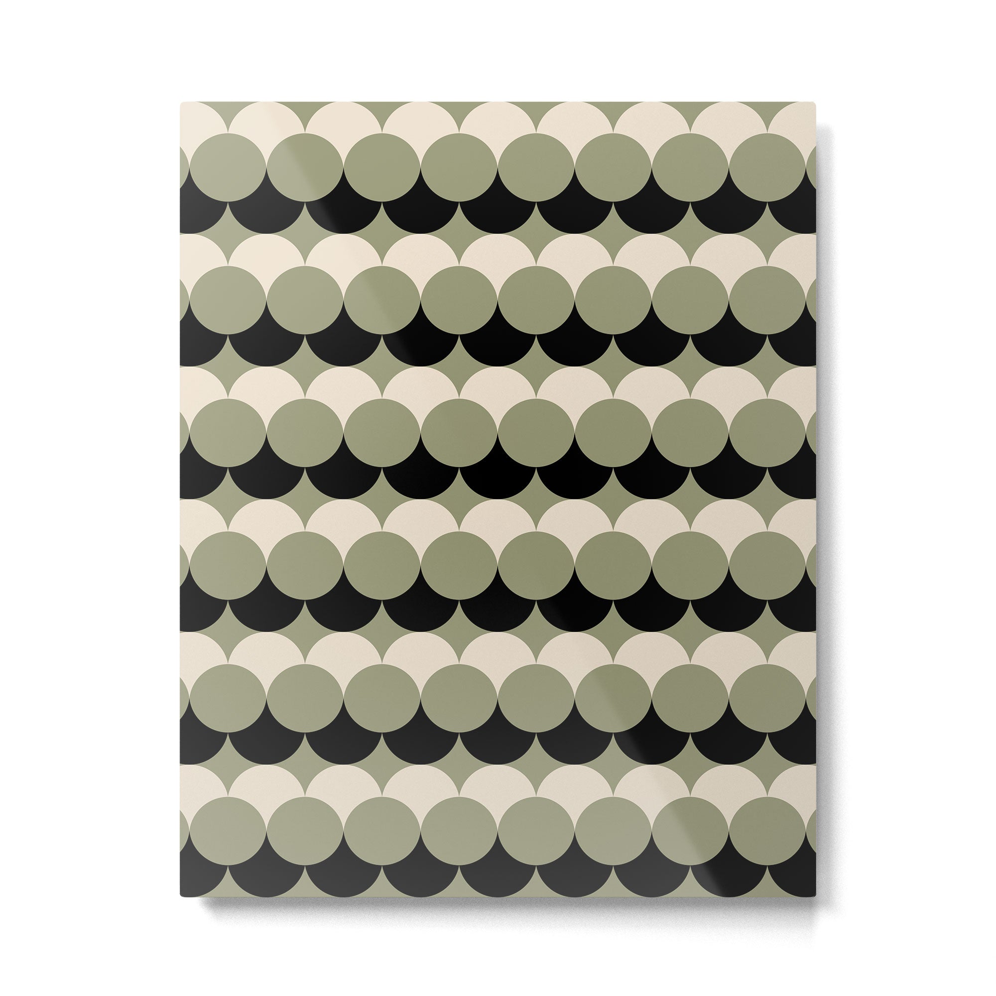 Retro Circular Pattern XXIV Metal Print Gallery Image 6