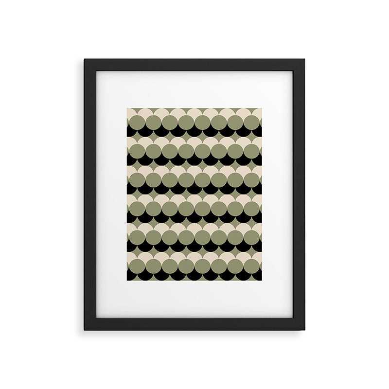 Retro Circular Pattern XXIV Framed Art Print Gallery Image 6