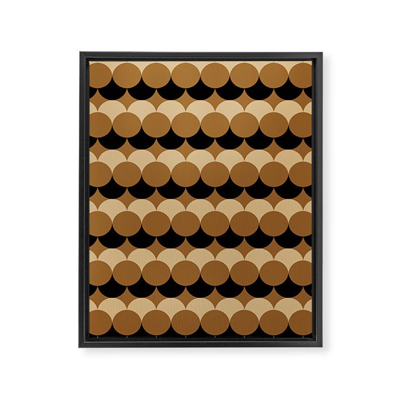 Retro Circular Pattern XXVII Framed Canvas Print Gallery Image 8