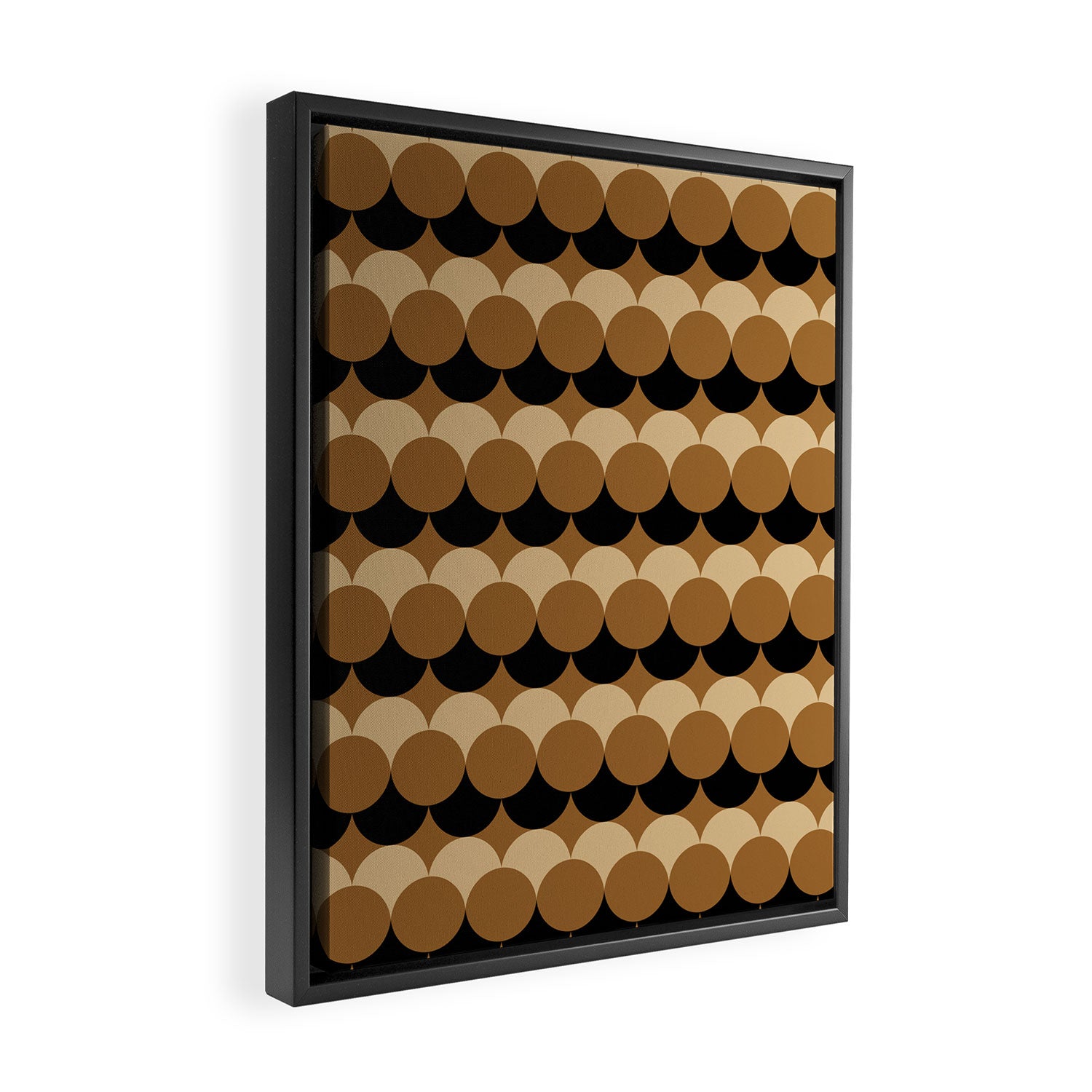 Retro Circular Pattern XXVII Framed Canvas Print Gallery Image 2
