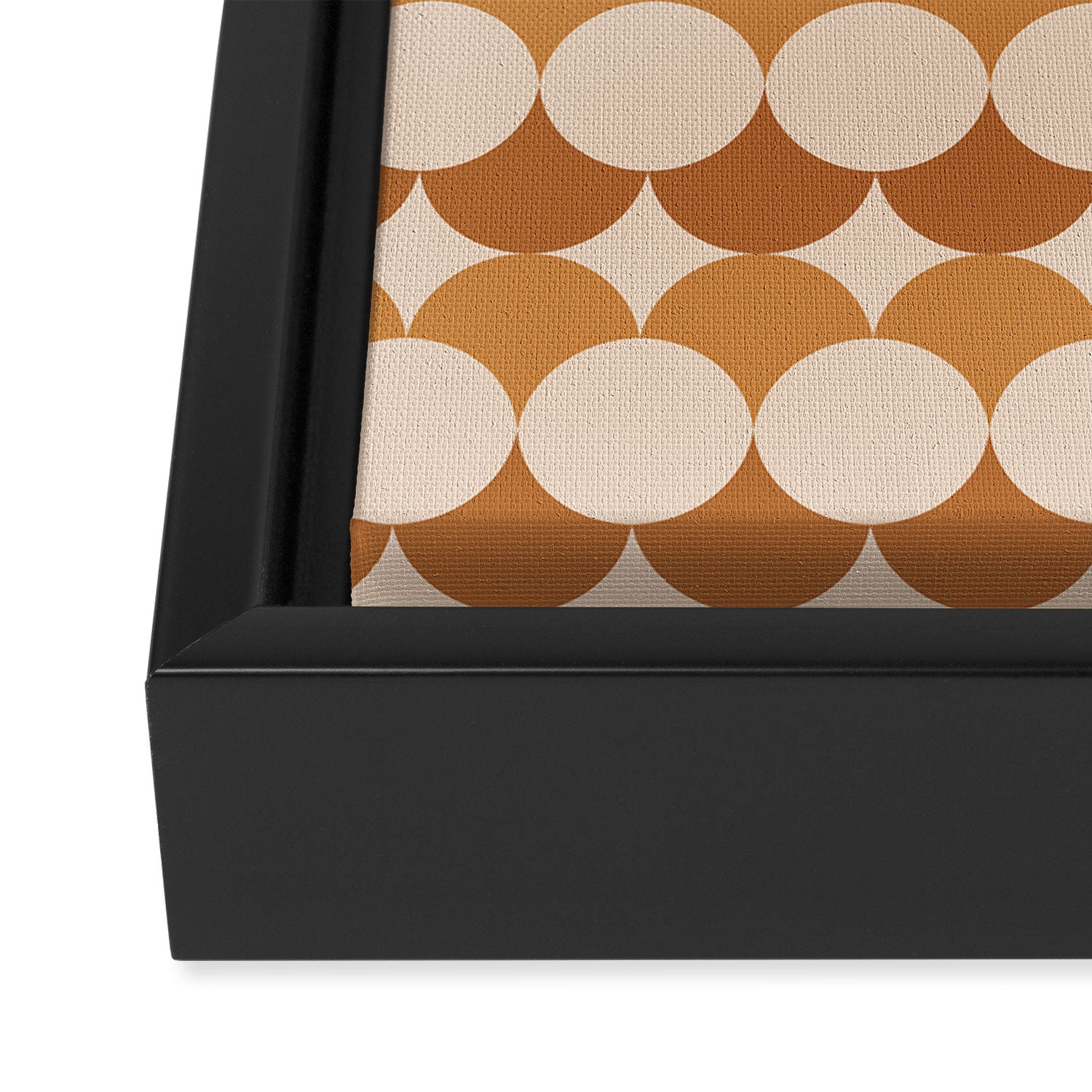 Retro Circular Pattern XXXIV Framed Canvas Print Gallery Image 3