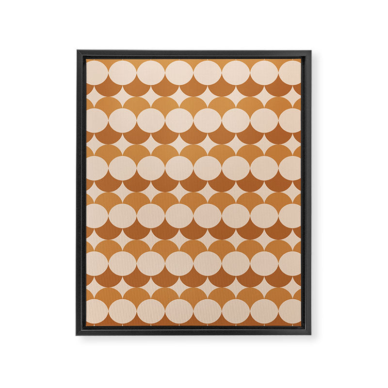 Retro Circular Pattern XXXIV Framed Canvas Print Gallery Image 8