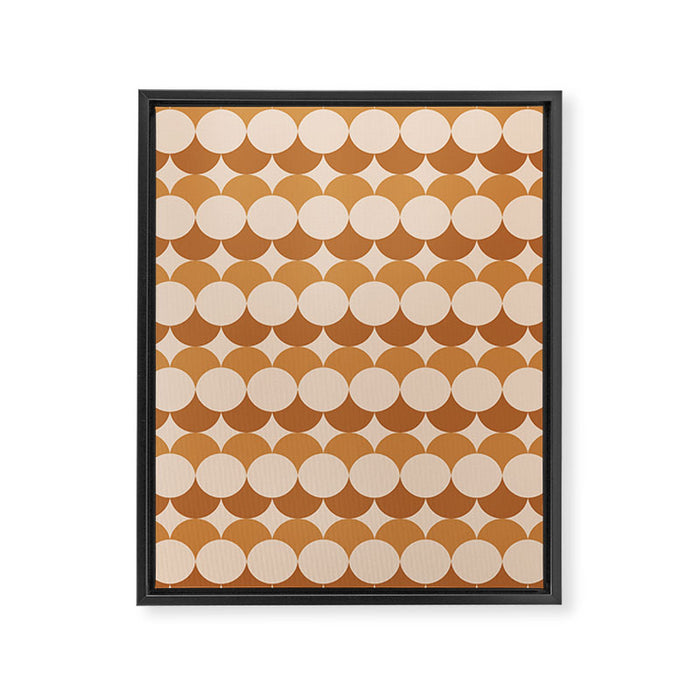 Retro Circular Pattern XXXIV Framed Canvas Print Gallery Image 1