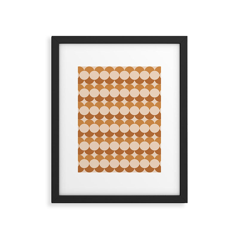Retro Circular Pattern XXXIV Framed Art Print Gallery Image 6