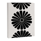 Retro Daisy Abstract I Black and White Bold Floral Canvas Print Gallery Image 6