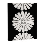 Retro Daisy Abstract II Black and White Bold Floral Canvas Print Gallery Image 6