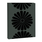 Retro Daisy Abstract IX Earthy Green Bold Floral Canvas Print Gallery Image 6
