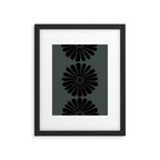 Retro Daisy Abstract IX Earthy Green Bold Floral Framed Art Print Gallery Image 5