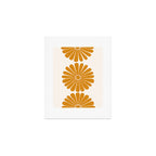 Retro Daisy Abstract V Golden Yellow Bold Floral Art Print Gallery Image 1
