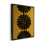 Retro Daisy Abstract VIII Golden Yellow Bold Floral Framed Canvas Print Gallery Image 2