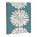 Retro Daisy Abstract XXII Teal Green Bold Floral Canvas Print Gallery Image 6