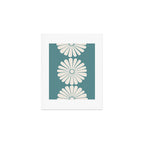 Retro Daisy Abstract XXII Teal Green Bold Floral Art Print Gallery Image 1