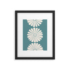 Retro Daisy Abstract XXII Teal Green Bold Floral Framed Art Print Gallery Image 5