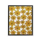 Retro Daisy Pattern II Yellow Framed Canvas Print Gallery Image 8