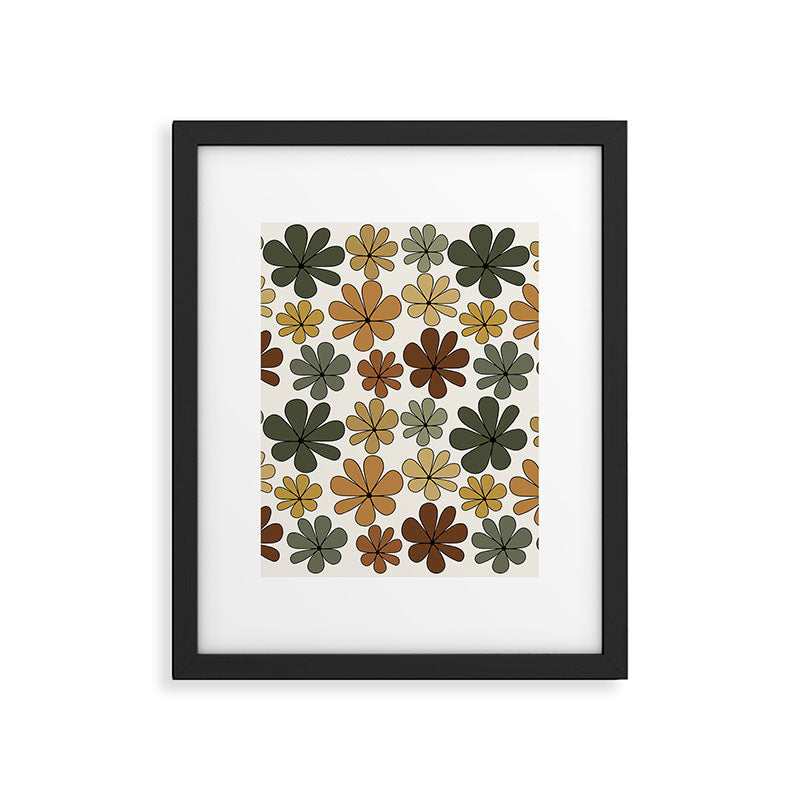 Retro Daisy Pattern Multicolor IX Framed Art Print Gallery Image 6