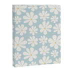 Retro Daisy Pattern - Pastel Blue Canvas Print Gallery Image 8