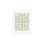 Retro Daisy Pattern - Pastel Green Art Print Gallery Image 1