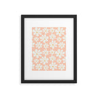 Retro Daisy Pattern - Peach Pink Framed Art Print Gallery Image 6