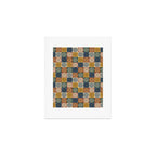 Retro Flowers Check Pattern IX Art Print Gallery Image 1