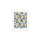 Retro Flowers Check Pattern VII Art Print Gallery Image 1
