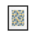 Retro Flowers Check Pattern VII Framed Art Print Gallery Image 6