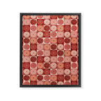 Retro Flowers Check Pattern XI Framed Canvas Print Gallery Image 8