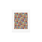 Retro Flowers Check Pattern XIX Art Print Gallery Image 1