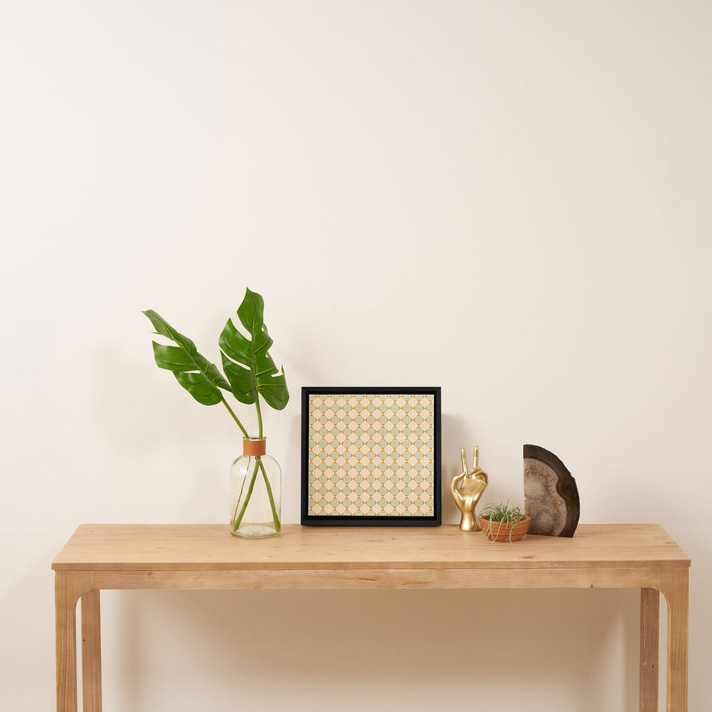 Retro Geometric Pattern III Framed Canvas Print Gallery Image 3