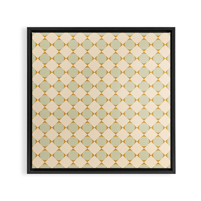 Retro Geometric Pattern III Framed Canvas Print Gallery Image 1