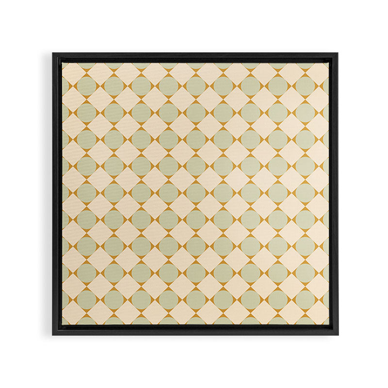 Retro Geometric Pattern III Framed Canvas Print Gallery Image 3