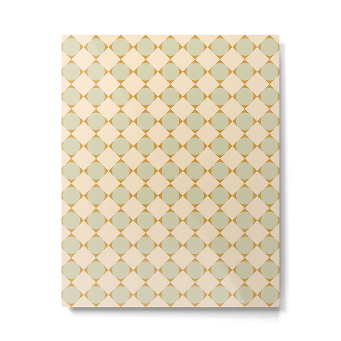 Retro Geometric Pattern III Metal Print Gallery Image 1