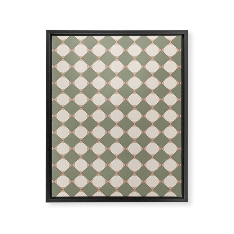 Retro Geometric Pattern VI Framed Canvas Print Gallery Image 8