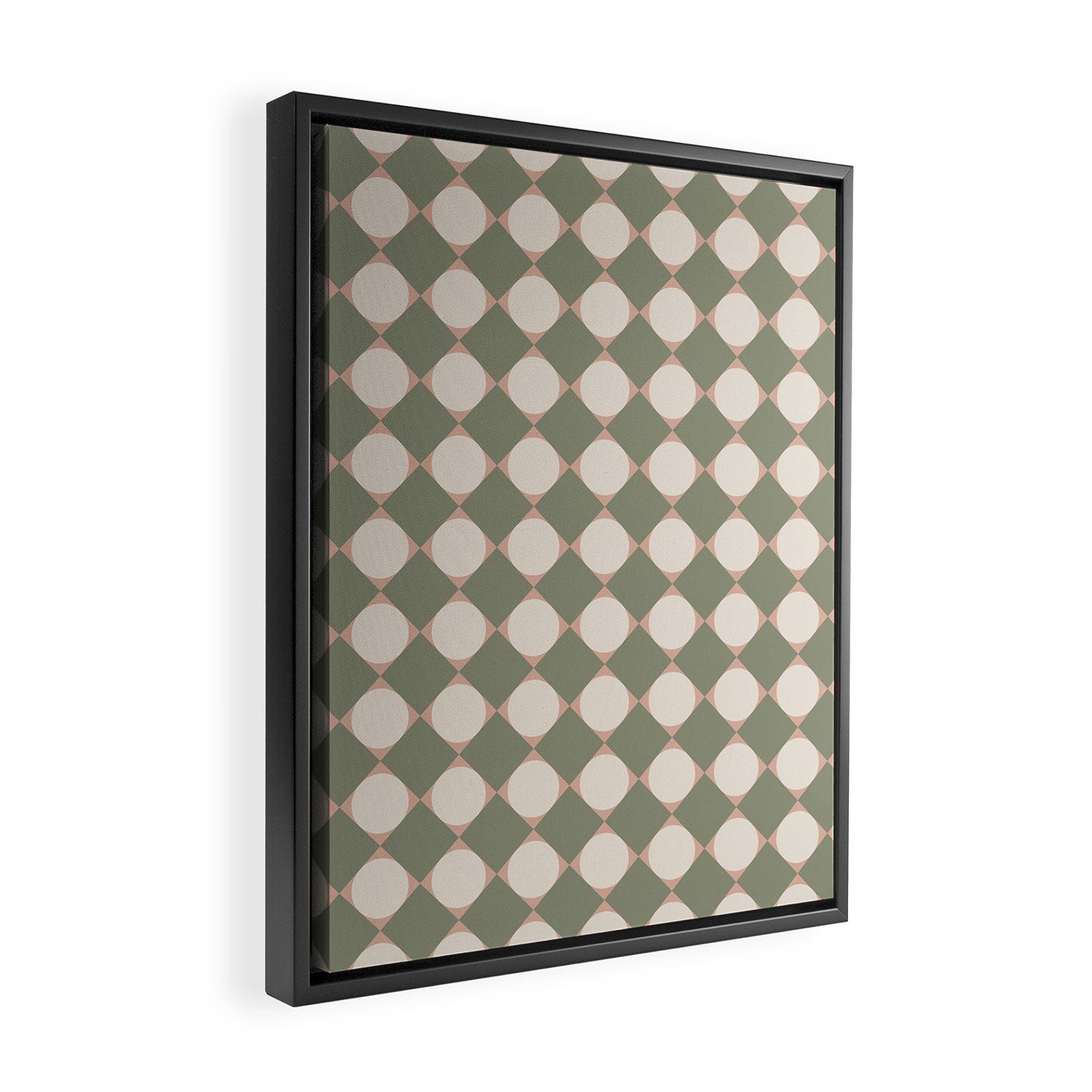 Retro Geometric Pattern VI Framed Canvas Print Gallery Image 2