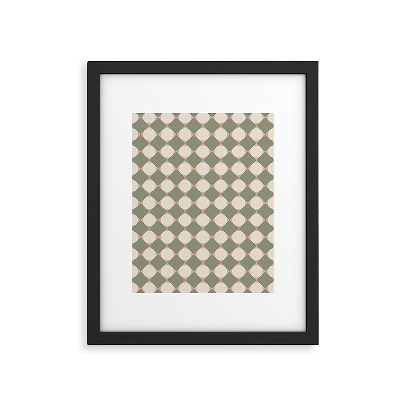 Retro Geometric Pattern VI Framed Art Print Gallery Image 6