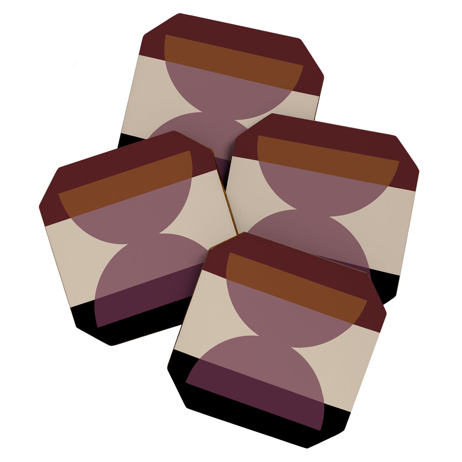 Retro Minimalism - Purple Autumn Coaster Gallery Image 1